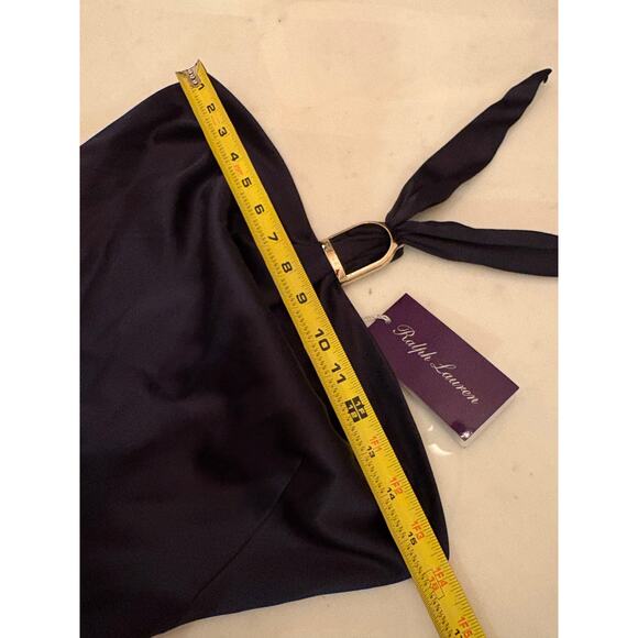 Ralph Lauren Collection Purple Label Silk Halter Midi Dress Cocktail Formal 2 - Picture 8 of 14